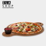 تخته پیتزا چوبی دسته گرد جا سس دار یک عددی ایلا - 2