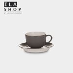 فنجان اسپرسو طوسی براق یک دستی ایلا