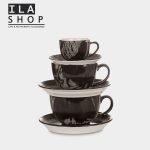 فنجان اسپرسو یک دستی ایلا  black & white - 2