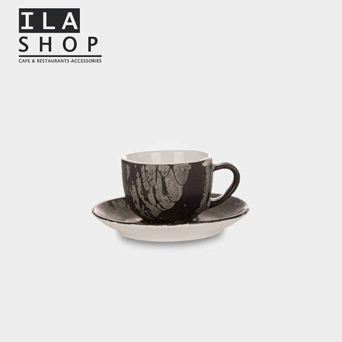 فنجان اسپرسو یک دستی ایلا  black & white