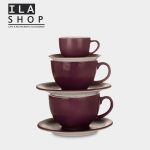 فنجان کاپوچینو بنفش یک دستی ایلا - 2