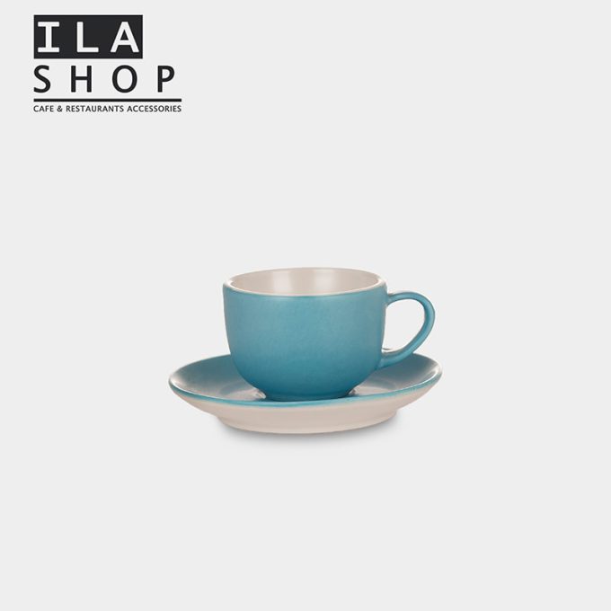 فنجان اسپرسو آبی یک دستی ایلا
