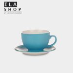 فنجان لاته آبی یک دستی ایلا