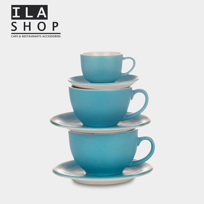 فنجان لاته آبی یک دستی ایلا - 2