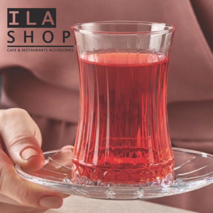 استکان نعلبکی الیسا 950054 پاشا 6 عددی ایلا - 2