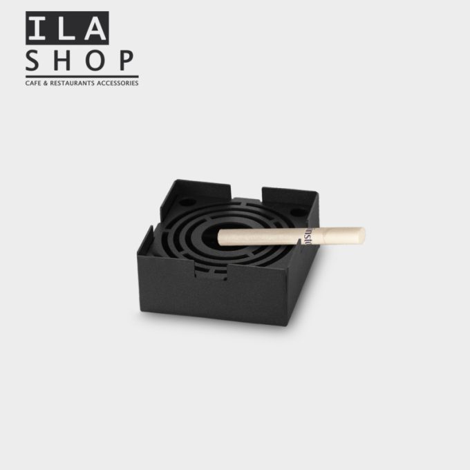 زیر سیگاری پنجره ای فلزی مشکی یک عددی ایلا