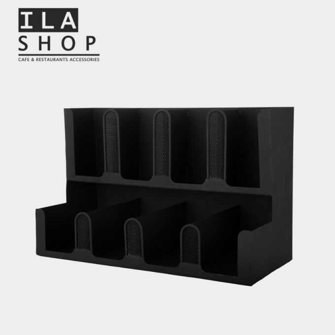 استند لیوان کاغذی فلزی 8 خانه یک عددی ایلا