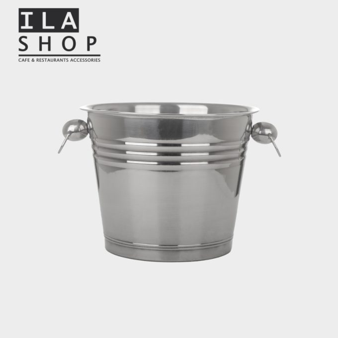 سطل یخ استیل بزرگ دو دسته ایلا