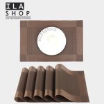 زیر بشقابی 30×45 سانتی قهوه ای 12 عددی ایلا - 4