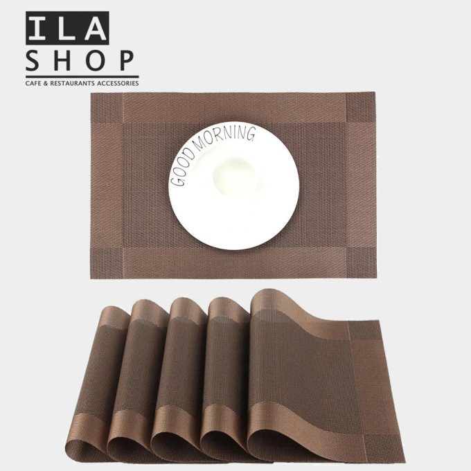 زیر بشقابی 30×45 سانتی قهوه ای 12 عددی ایلا - 4