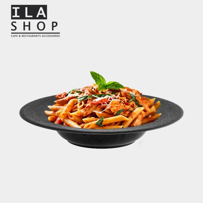 ظرف پاستا خوری ترافل مشکی یک عددی ایلا