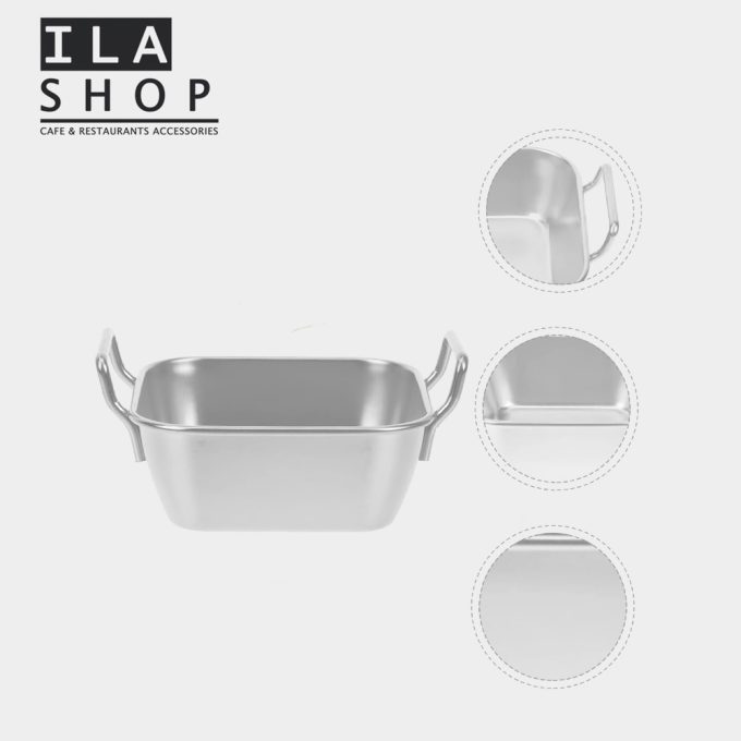 ظرف سیب زمینی مربع استیل دو دسته ایلا - 3