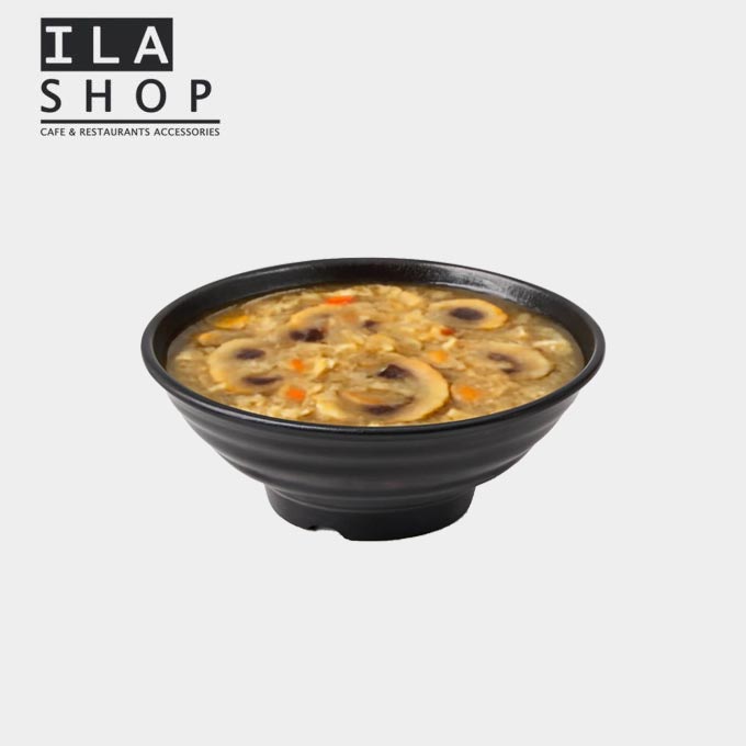 ظرف سوپ خوری ملامین مشکی B1006 یک عددی ایلا