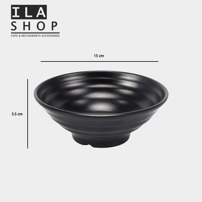 ظرف سوپ خوری ملامین مشکی B1006 یک عددی ایلا - Image 2