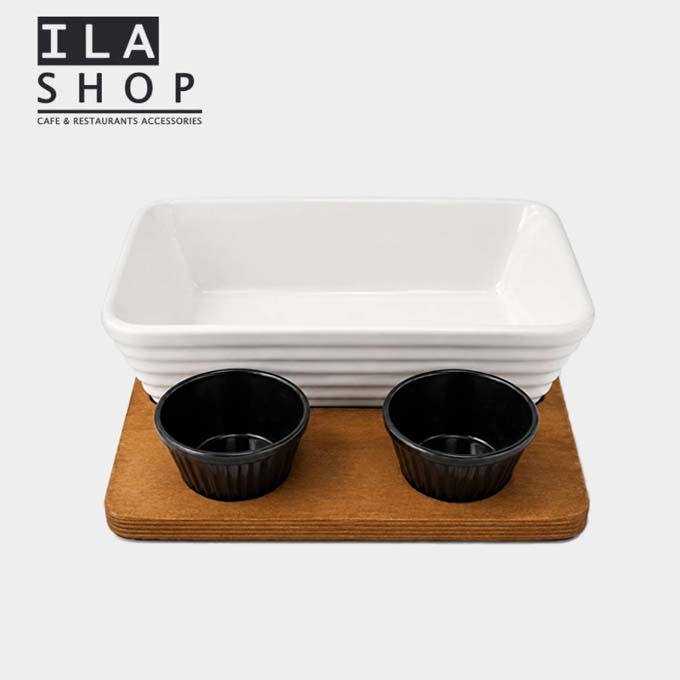 ظرف لازانیا خوری چینی سفید