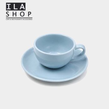 فنجان کاپوچینو آبی مات