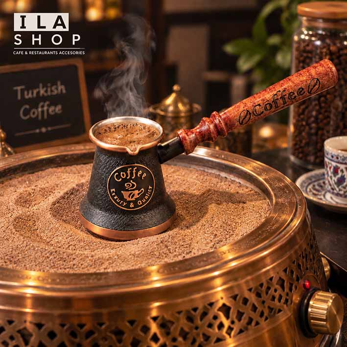 قهوه جوش ارمنی دسته چوبی تک نفره یک عددی ایلا - Image 2