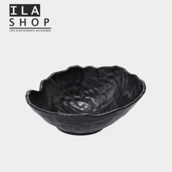 ظرف سالاد ملامین مشکی صدفی